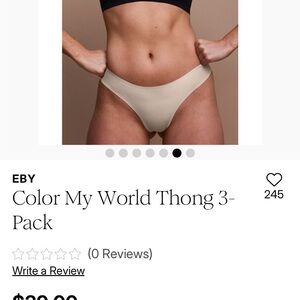 EBY Color My World Thong 3-Pack Seamless No-Show Panties‎ Castle Wall Leopard 4X